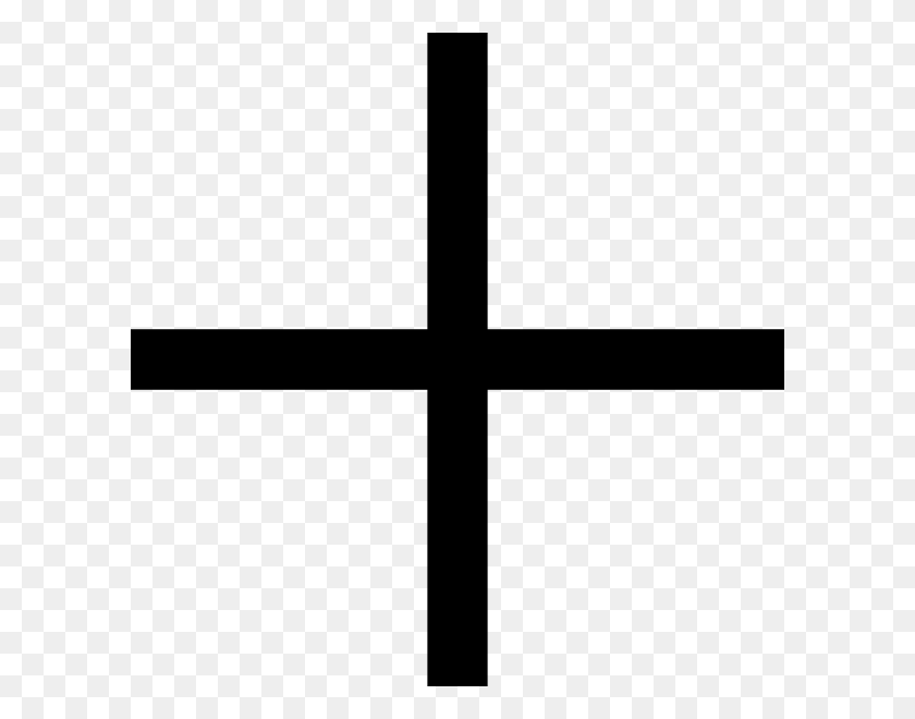 600x600 Символы Картинки - Крест Клипарт Черно-Белый Png