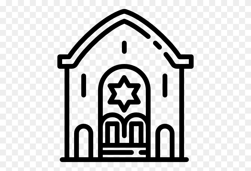 512x512 Sinagoga - Marquesina Clipart Blanco Y Negro