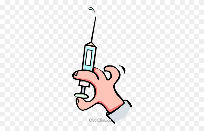246x480 Syringe Clipart Injection - Phlebotomy Clipart