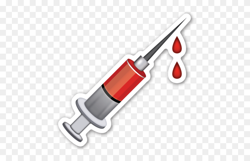 480x480 Syringe Smileys Emoji, Emoji Stickers And Emoticon - Knife Emoji PNG