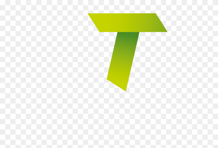 512x512 T Letter Origami Isotype - Letter T PNG