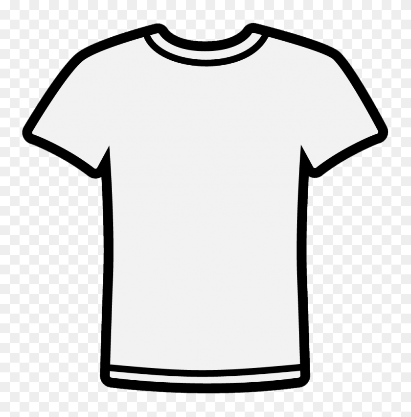 969x983 T Shirt Clipart Black And White - Shapes Black And White Clipart