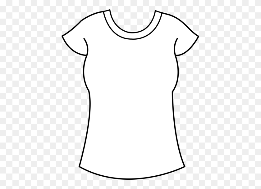 443x550 T Shirt Clipart Outline Clip Art Images - Polo Shirt Clipart