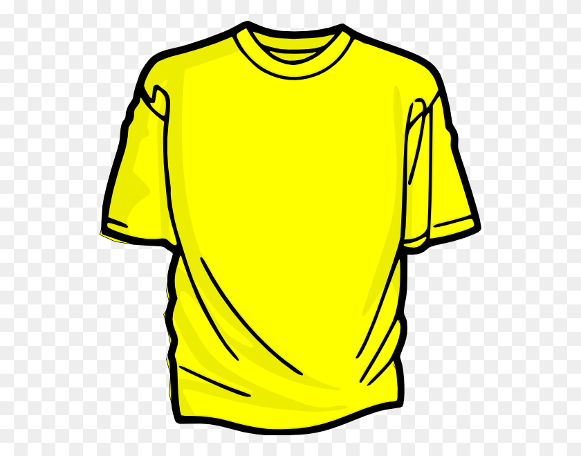 552x599 T Shirt Yellow Shirt Clip Art - Shirt And Tie Clipart