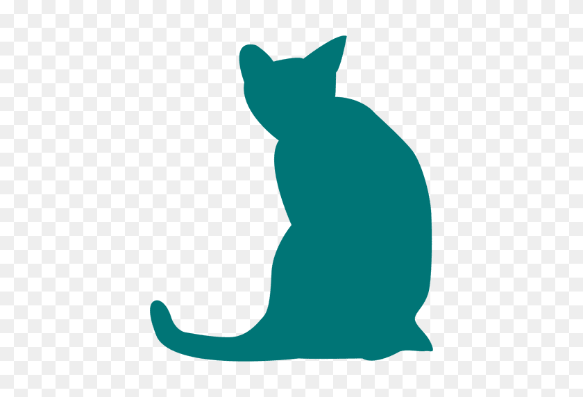 512x512 Tabby Cat Silhouette - Cat Silhouette PNG
