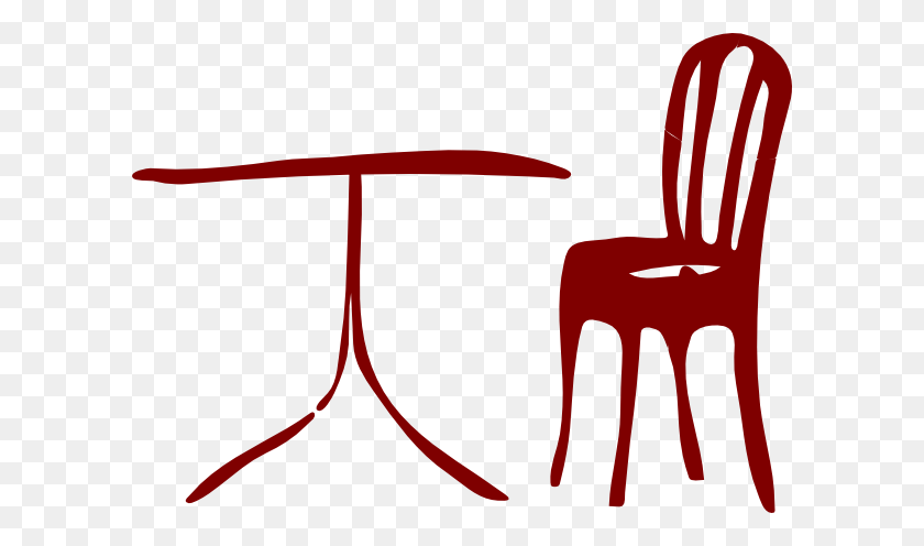 600x436 Table Chair Clip Art - Table And Chair Clipart