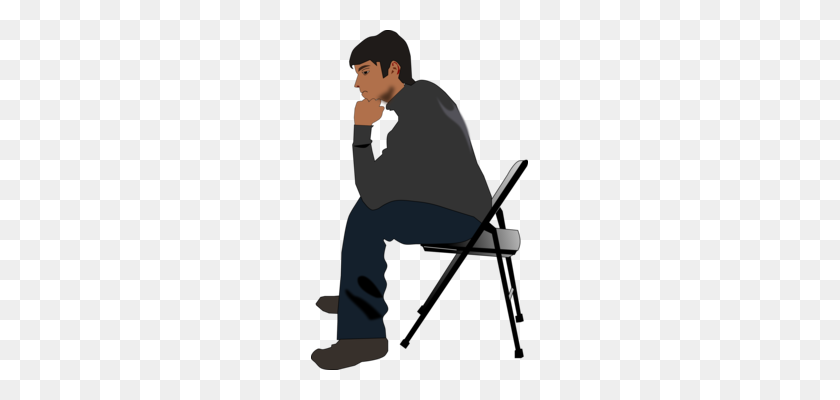217x340 Table Chair Sitting Computer Icons Seat - Sitting In A Chair Clipart