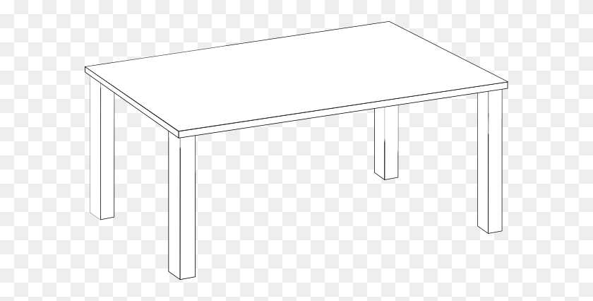 Table Clip Art Black And White - Desk Clipart Black And White