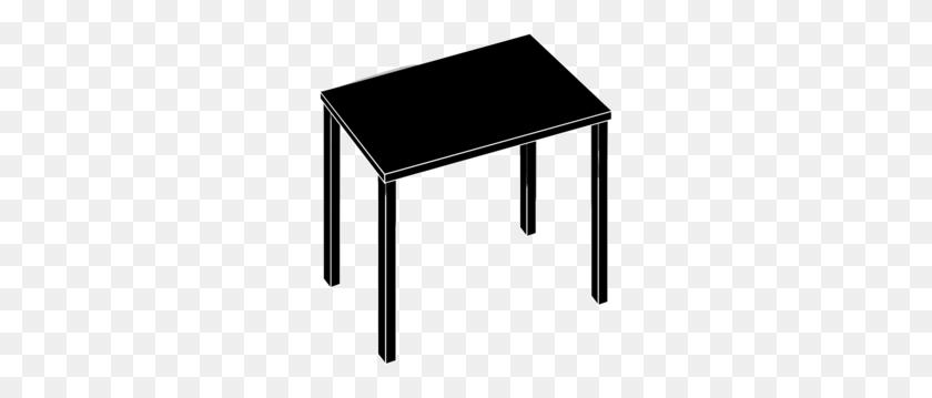 264x299 Table Clipart Black And White - Table Black And White Clipart