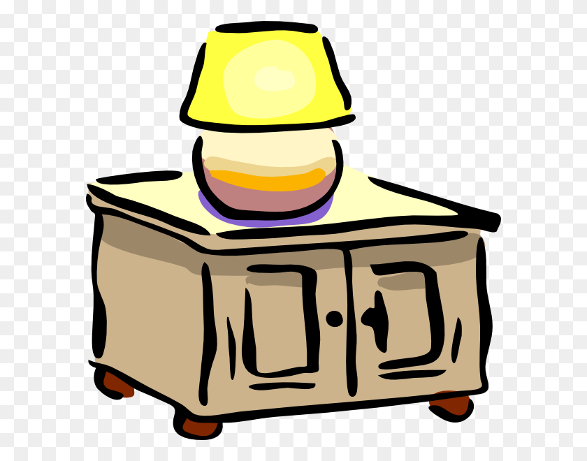 594x600 Table Clipart Night Stand - Chapstick Clipart