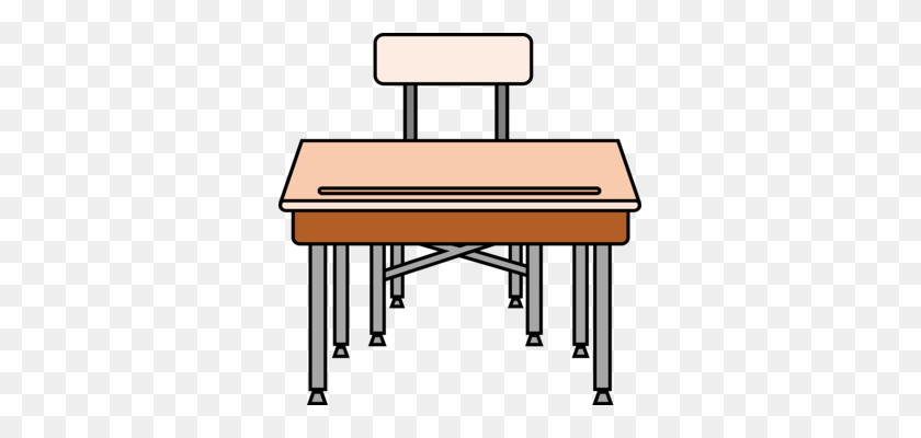 331x340 Table Desk Pencil School Drawing - Empty Classroom Clipart