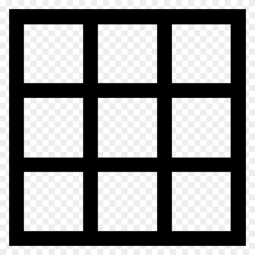 980x980 Table Grid Of Nine Squares Png Icon Free Download - Grid PNG