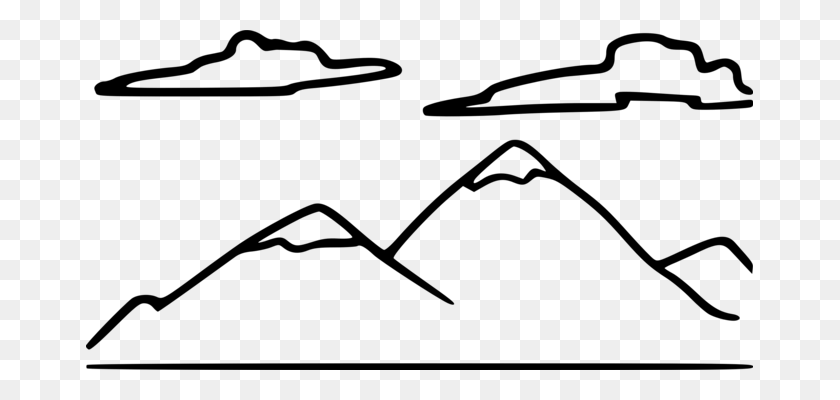 667x340 Table Mountain Black And White Drawing Plateau - Cliff Clipart Black And White