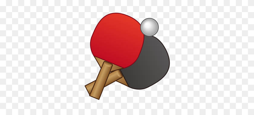 320x320 Table Tennis Paddle And Ball Emojidex - Ping Pong Ball Clipart