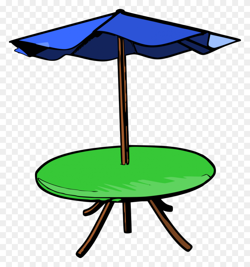 838x900 Table Umbrella Png Clip Arts For Web - Umbrella Clipart PNG
