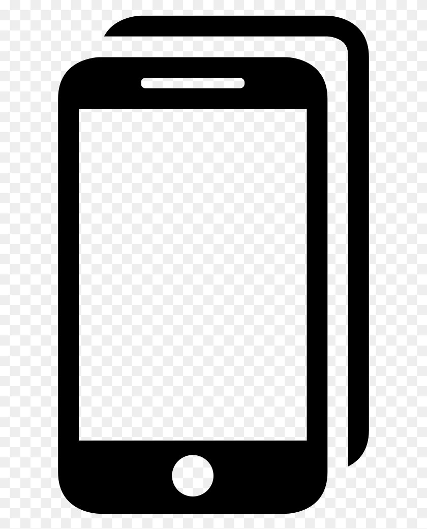 612x981 Tablet Or Cellphone Tool Symbol Png Icon Free Download - Cell Phone Logo PNG
