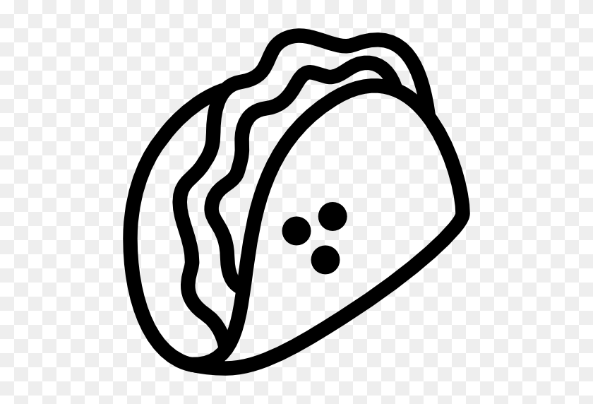 512x512 Taco Pngicoicns Free Icon Download - Taco Bell PNG
