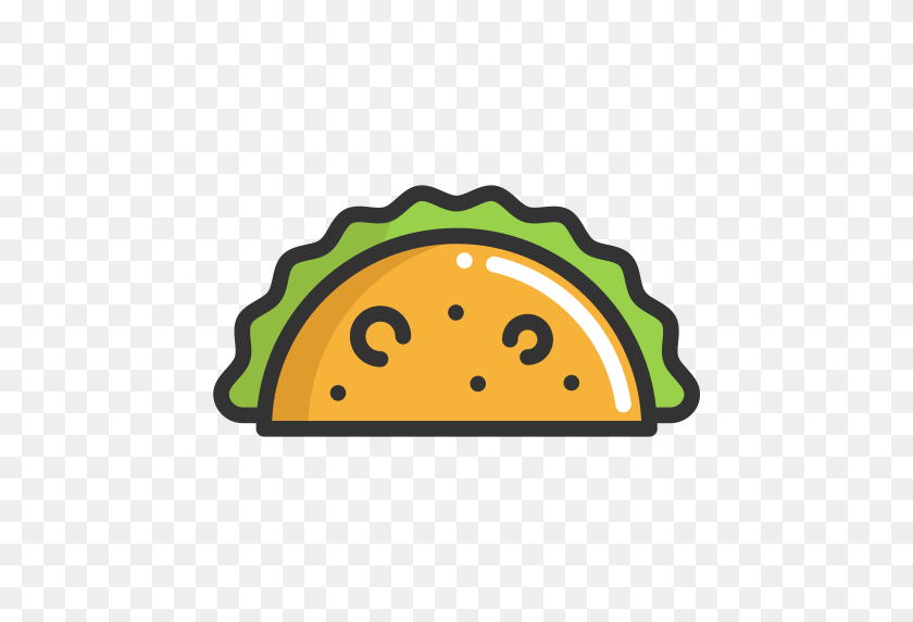 512x512 Taco, Taco, Icono De Frutas Con Formato Png Y Vector Gratis - Free Taco Clipart