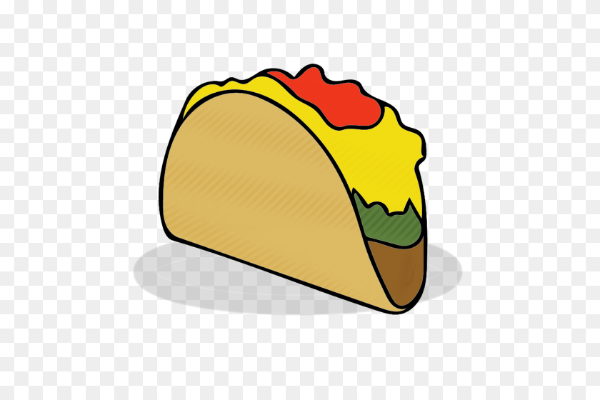 500x500 Taco, Tacos, Food, Fast Food, Eating - Mexican Food Clipart