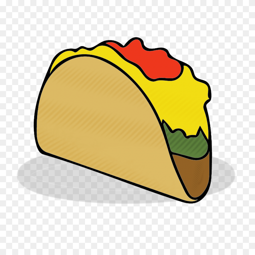 1280x1280 Taco, Tacos, Food, Fast Food, Eating - Mexican Restaurant Clipart
