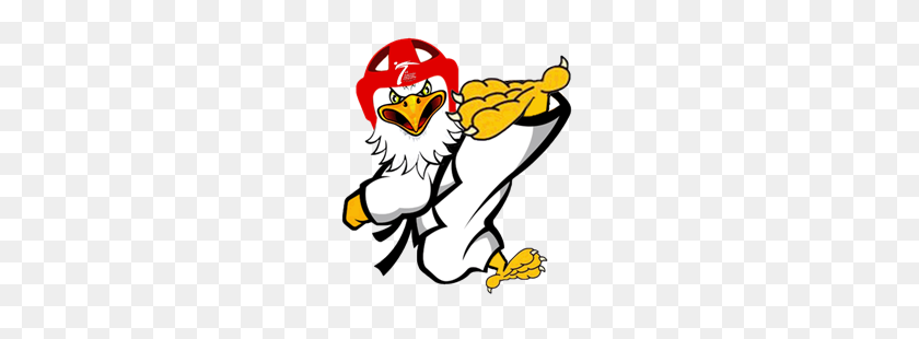 250x250 Taekwondo Eagle Mascot - Eagle Mascot Clipart