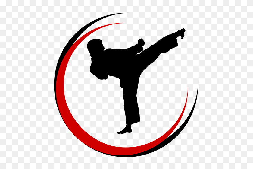500x500 Taekwondo Silhouette Clip Art - Taekwondo Clip Art