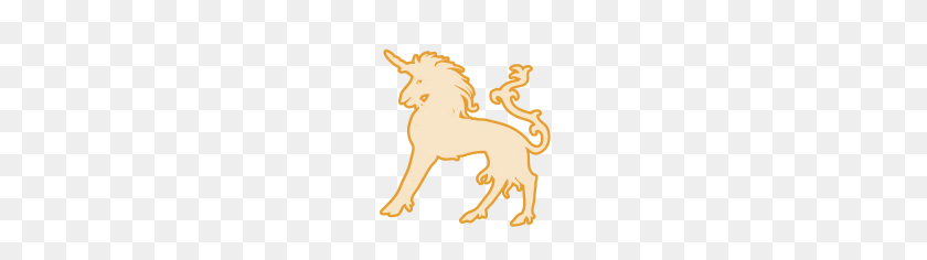 176x176 Tag Cloud Unicorn Pixel Scrapper Digital Scrapbooking - Gold Unicorn PNG