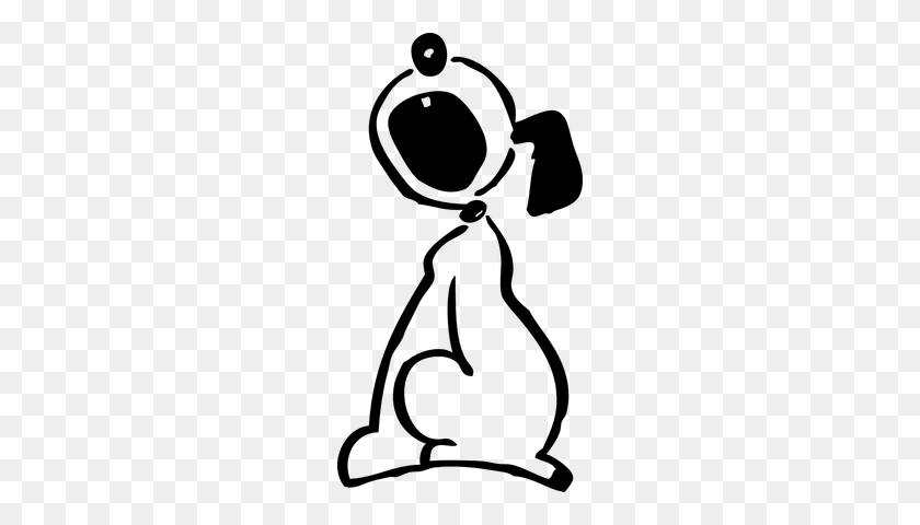 224x420 Etiqueta Para Perro De Dibujos Animados En Blanco Y Negro Caniche Francés Perro De Dibujos Animados - Imágenes Prediseñadas De Caniche Francés