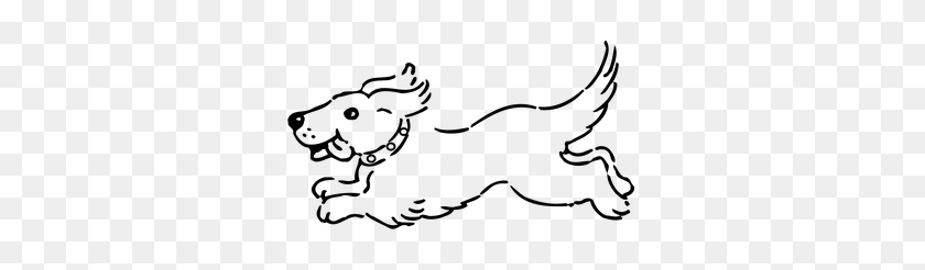 320x186 Etiqueta Para El Contorno De Un Perro En Estilo De Dibujos Animados Para Colorear Libro - Hueso De Perro Clipart Free