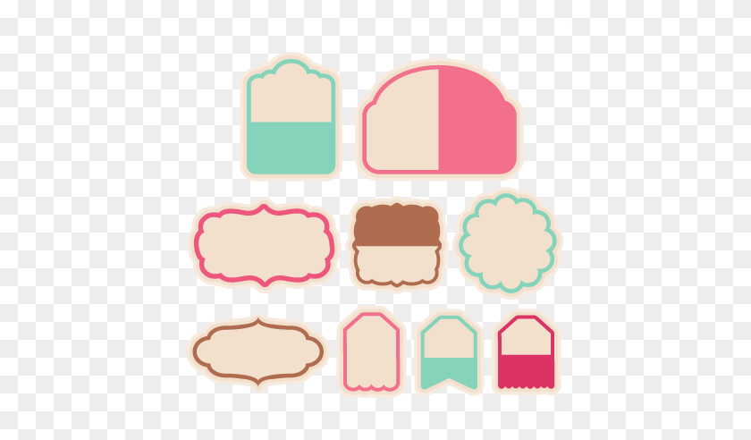 432x432 Tag Set Scrapbook Cute Clipart For Silhouette - Washi Tape Clipart