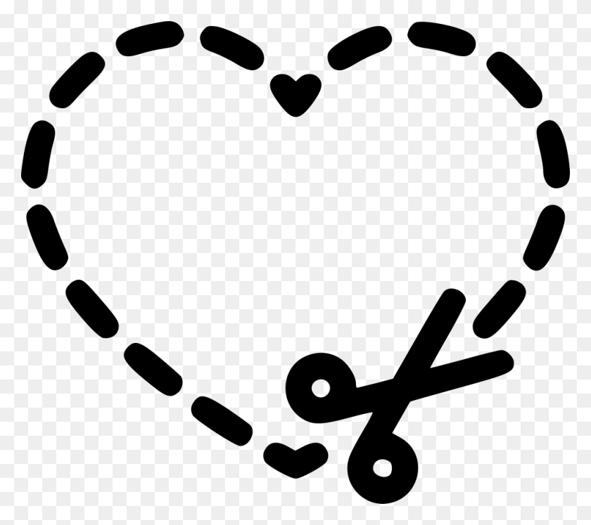 980x864 Tailoring Scissors Heart Cut Png Icon Free Download - Cut PNG