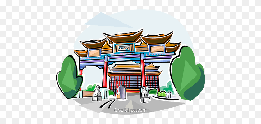 480x341 Taiwan Landmarks Royalty Free Vector Clip Art Illustration - Landmark Clipart