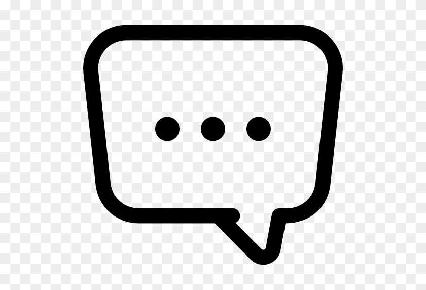 512x512 Icono De Conversación - Hablar Imágenes Prediseñadas En Blanco Y Negro