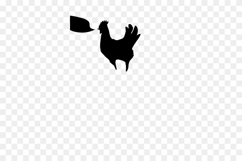 353x500 Talking Rooster - Gallo Clipart Blanco Y Negro