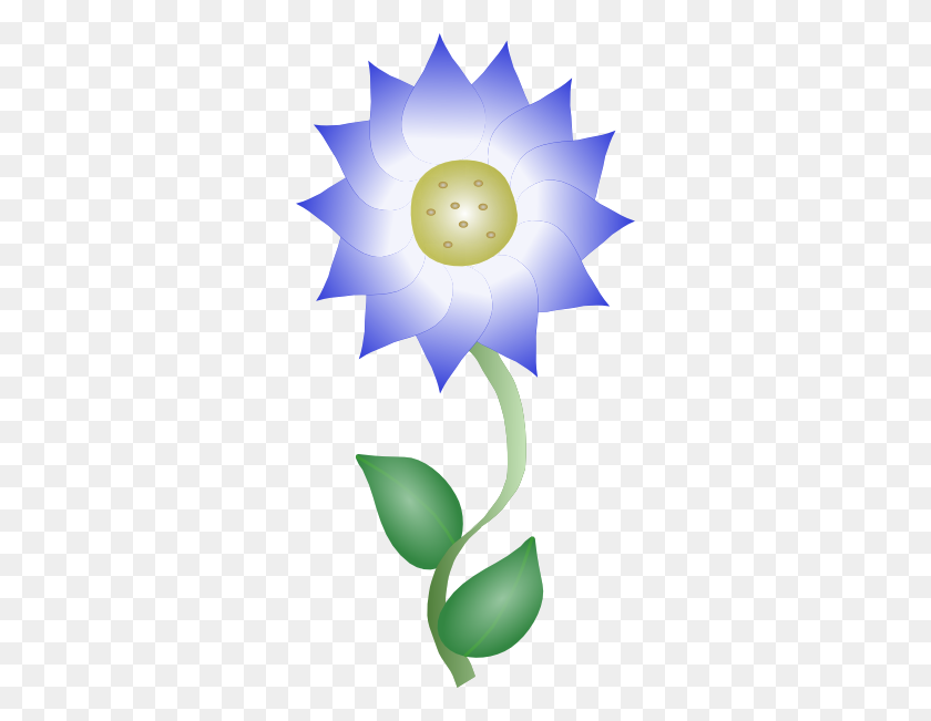 306x591 Tall Flower Clipart - Tall And Short Clipart