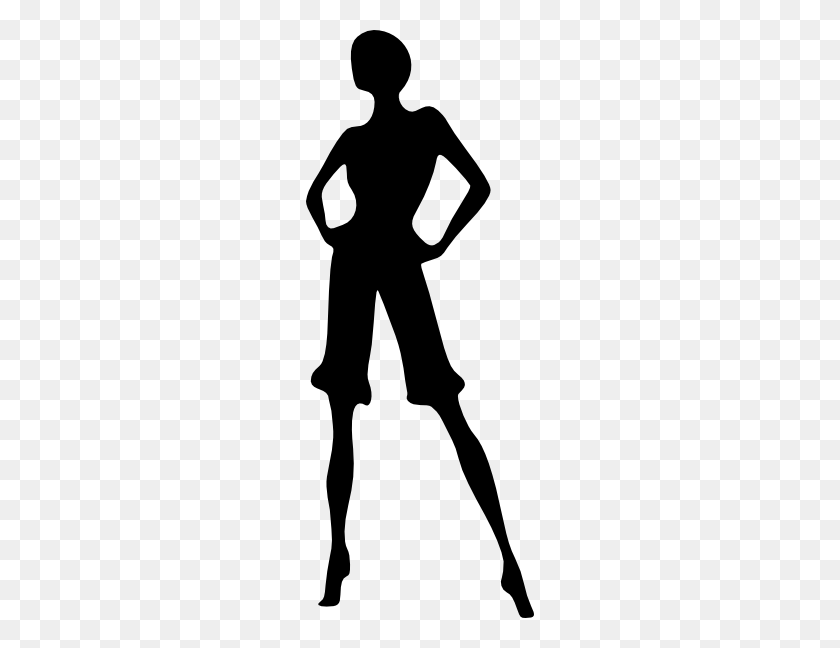 228x588 Tall Woman Silhouette Clip Arts Download - Tall Girl Clipart