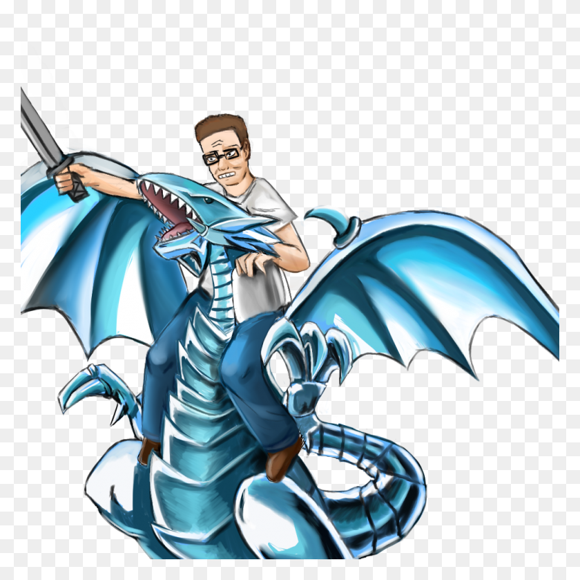 1000x1000 Tamber On Twitter My Friend Decided That If My Hank - Blue Eyes White Dragon PNG