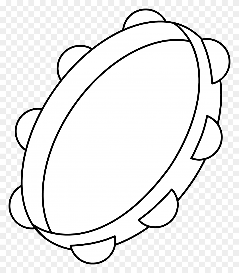 5043x5819 Tambourine Coloring Page - Clip Art Coloring Pages