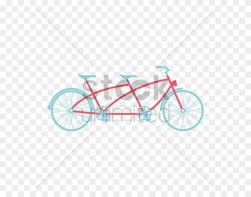 600x600 Векторное Изображение Тандемного Велосипеда - Клипарт Тандемный Велосипед