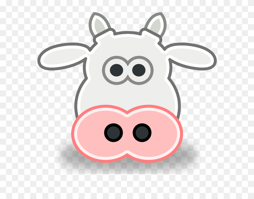 600x600 Tango Style Cow Head Png Clip Arts For Web - Cow Head PNG