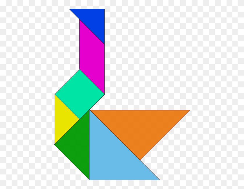 468x590 Tangram Puzzle Clip Art Free Vector - Tangram Clipart