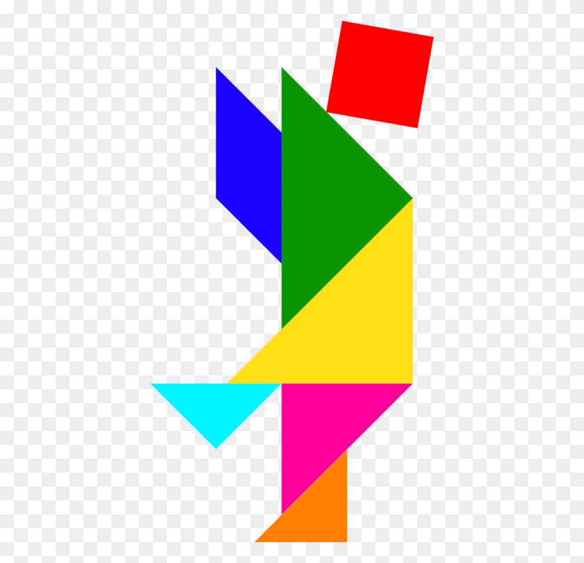 408x750 Tangram Puzzle Queens Triangle Information - Tangram Clipart
