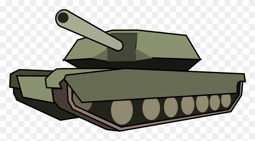 2400x1251 Tank Clipart - Cannon Clipart