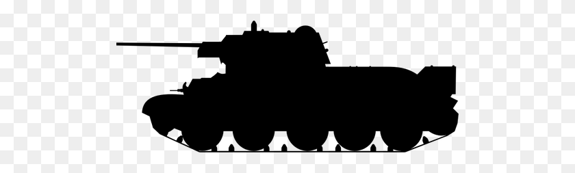 500x193 Tank T Silhouaette Vector Clipart - Railroad Clipart