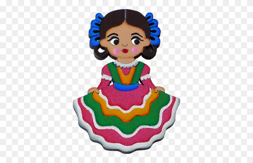 356x480 Tapatia Wooden Magnet Mexican Theme Mexican - Latino Clipart