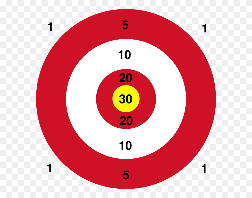 600x600 Target With Scores Clipart - Target Store Clipart
