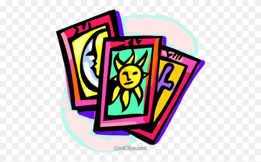 480x462 Tarot Cards Royalty Free Vector Clip Art Illustration - Tarot Card Clipart