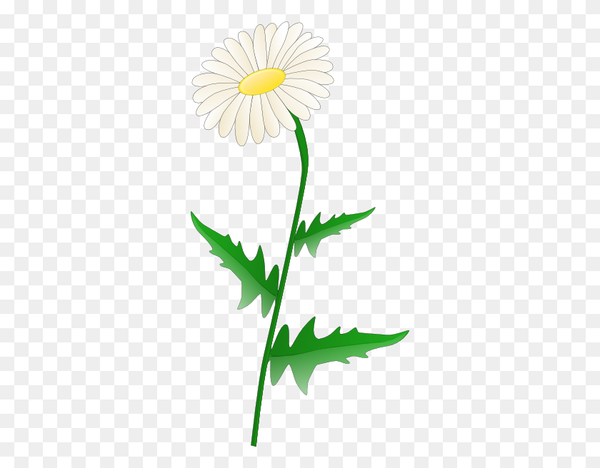 306x596 Tatoo Outline Of Daisy Flower Daisy Clipart - Spring Tree Clipart