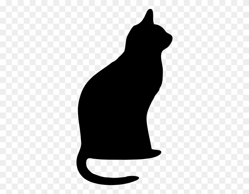 324x595 Tattoo Black Cat Silhouette - Robin Clipart Black And White