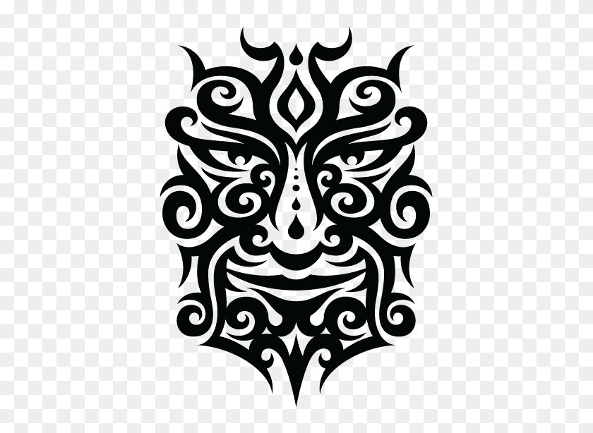 399x554 Tattoo Face Png Image - Face Tattoo PNG